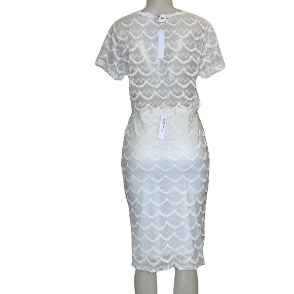 Good Time Matching Set White Lace Size M - Picture 2 of 9